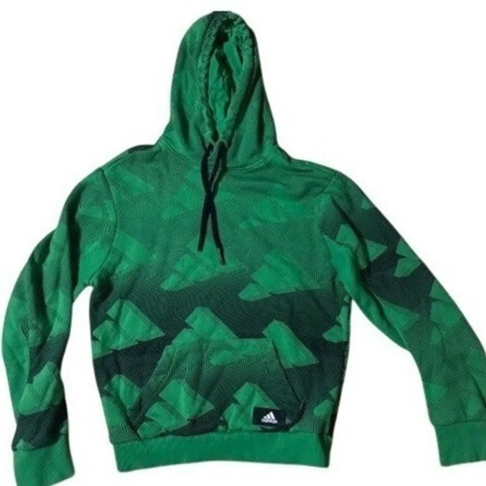 Adidas Men's S Geometric‎ Graphic Print Pullover Hoodie Sweatshirt